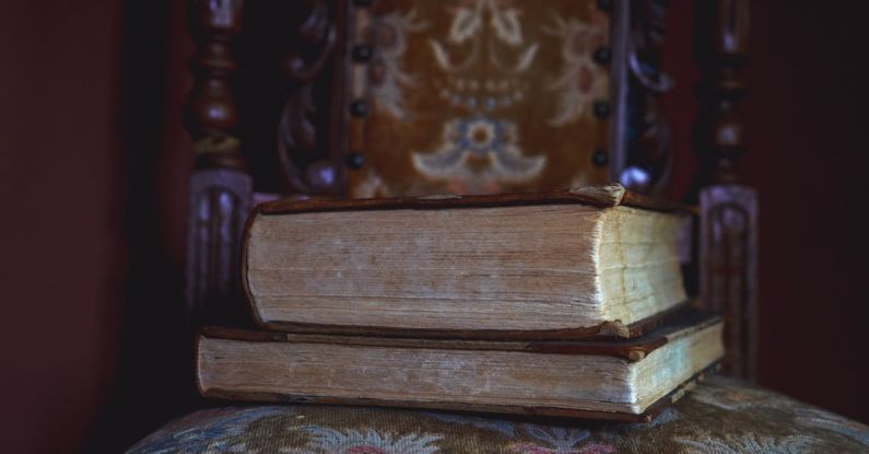 Scale Books - Close-Up Shot of Vintage Books