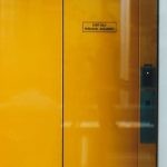 Elevator Pitch - Closed Yellow Elevator Door